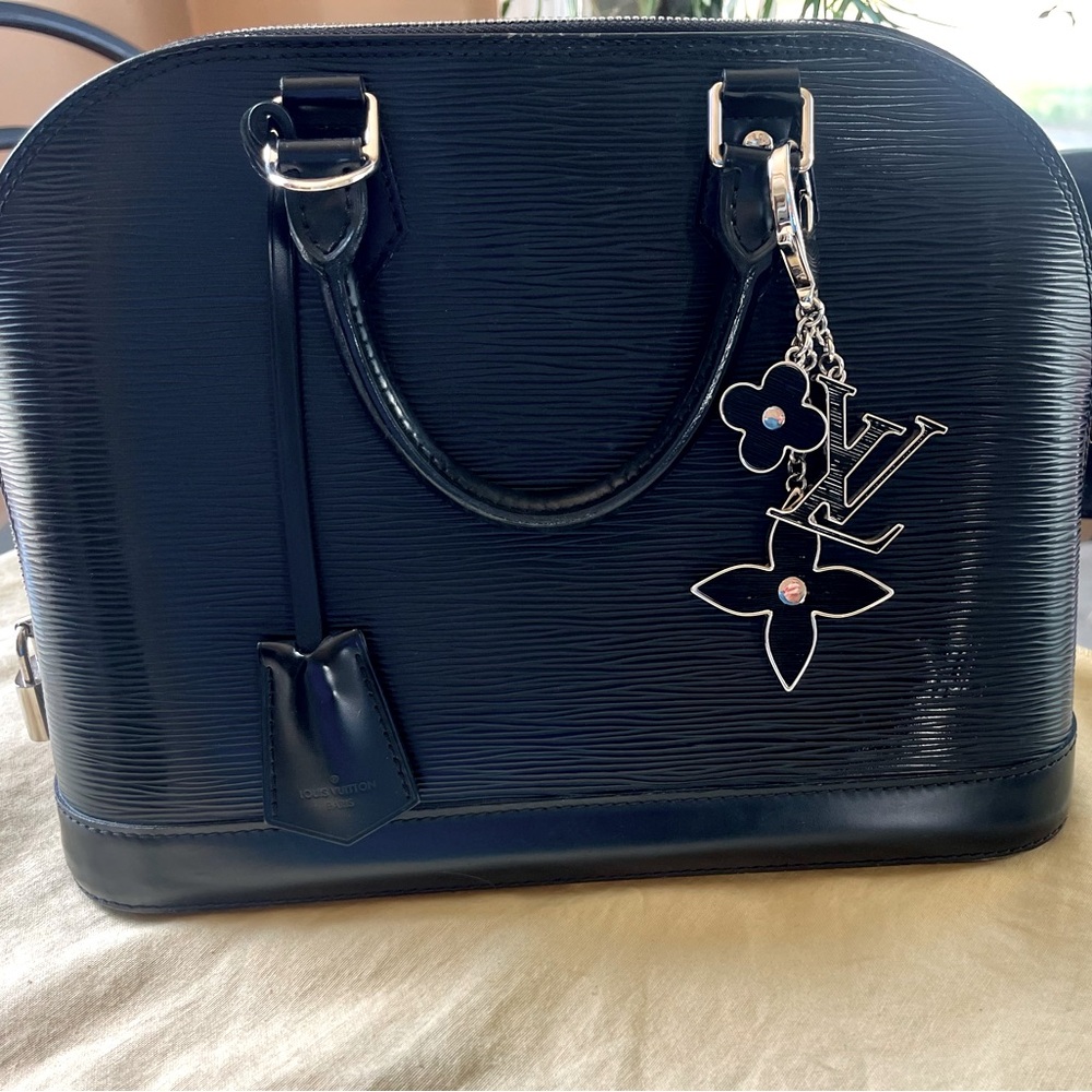 Louis Vuitton Alma PM Epi Noir with Bag Charm